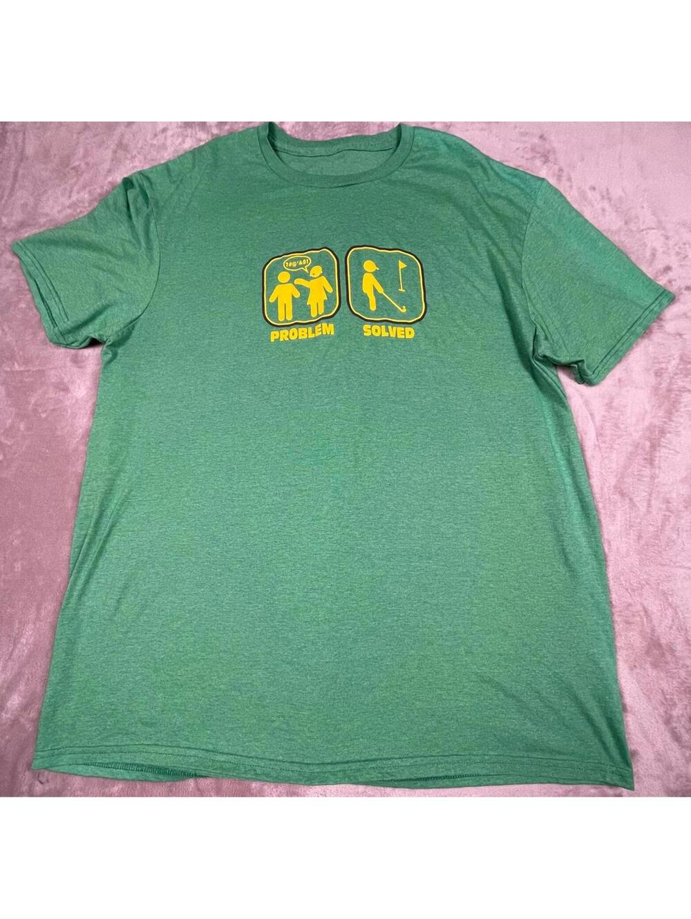 Funny Graphic Golf Tee - Problem Solved